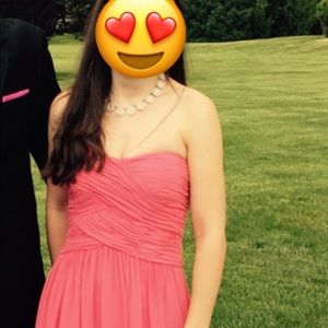 Pink sweetheart neckline gown